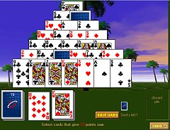 play online pyramid-13 - pyramid solitaire twist