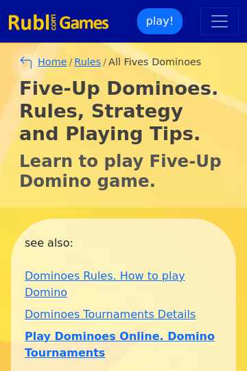 How to play Point 5 Dominoes 