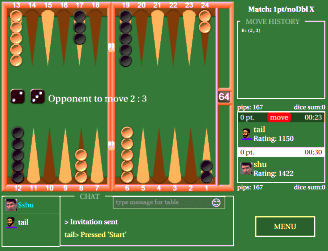 Backgammon Play it online
