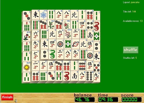 Mahjong Solitaire em Jogos na Internet